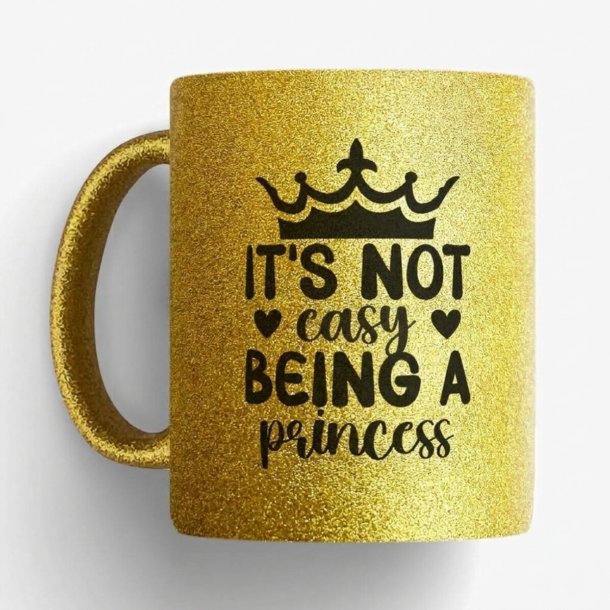 Personalisierter Glitzerbecher mit Schriftzug – Princess