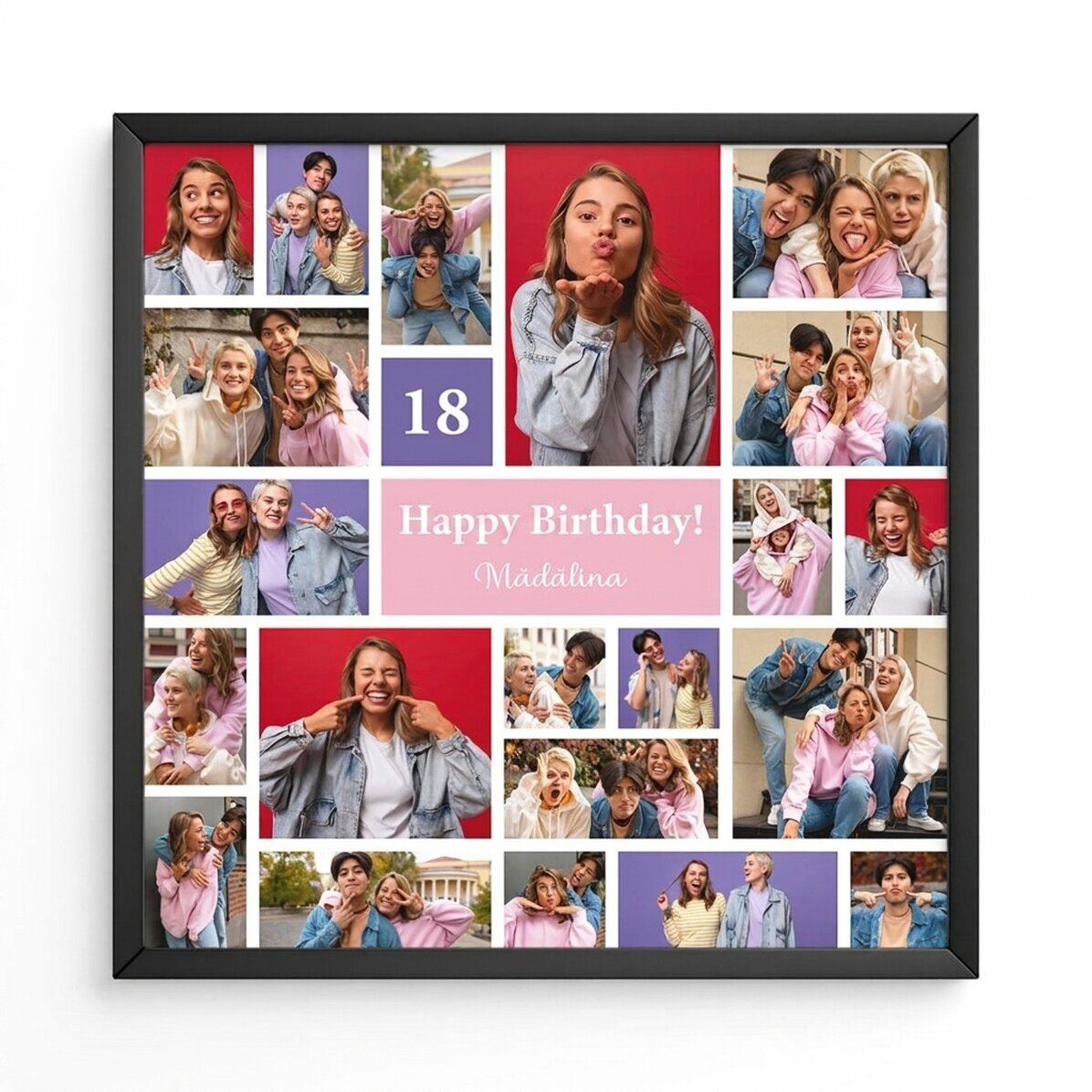 Individuell gestaltetes Bild mit 21 Fotos und Text – Collage