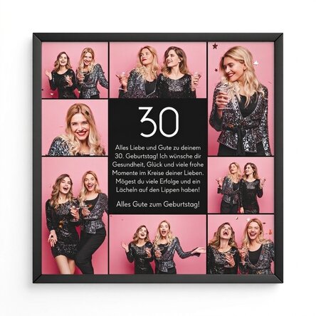 Individuell gestaltetes Bild mit 8 Fotos und Text – Alles Gute zum Geburtstag