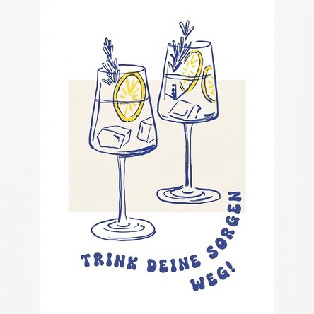 Poster „Drink away“