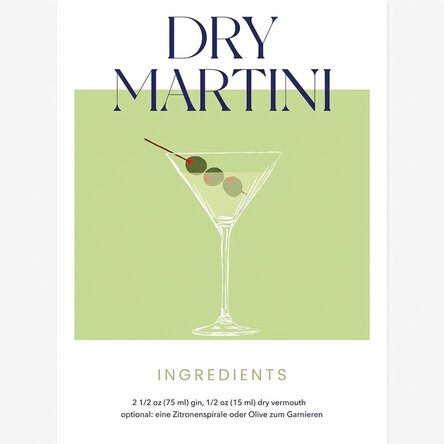 Poster „Dry Martini“