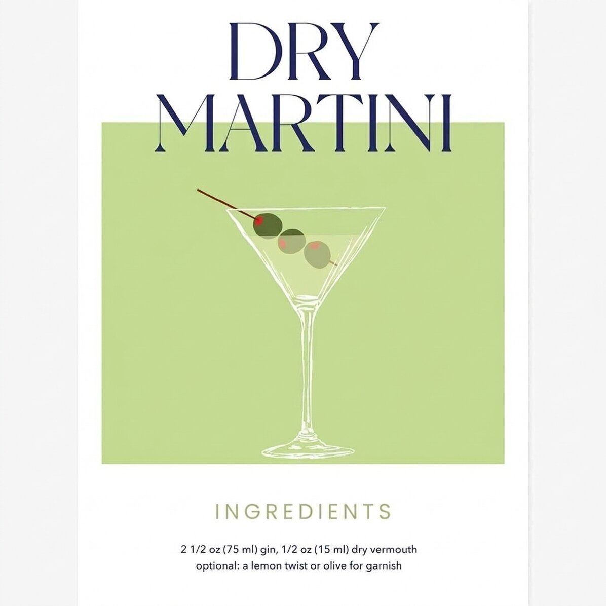 Poster „Dry Martini“