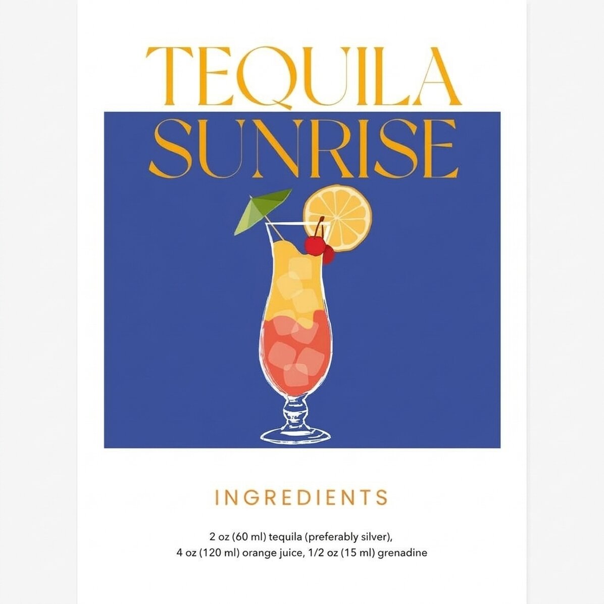 Poster „Tequila Sunrise“