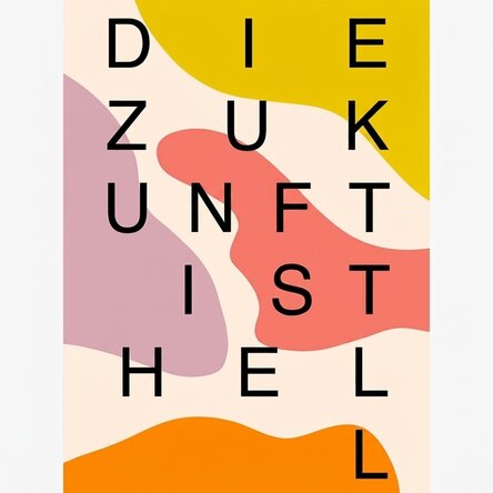 Poster „Future is bright“, Farbtupfer