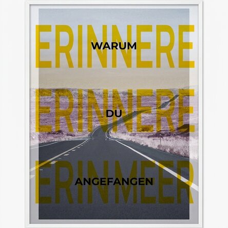 Poster: „Denk daran, warum du angefangen hast“