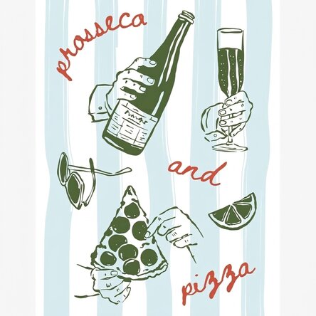 Poster „Prosecco & Pizza“