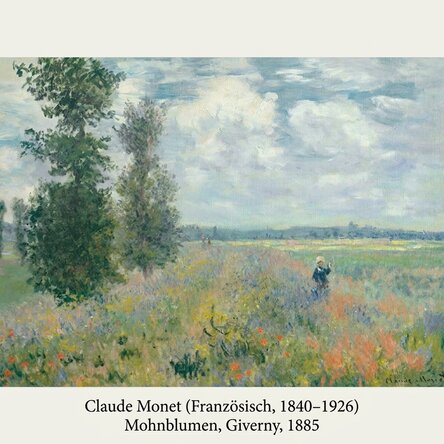 Poster im Querformat – Claude Monet, Mohnfeld bei Argenteuil, 1875