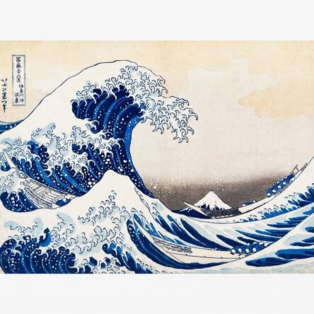 Poster im Querformat – Katsushika Hokusai – Die große Welle vor Kanagawa, 1831