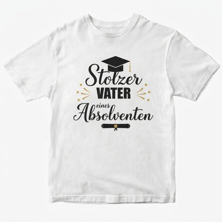 Personalisiertes Baumwoll-T-Shirt mit Aufdruck – Proud