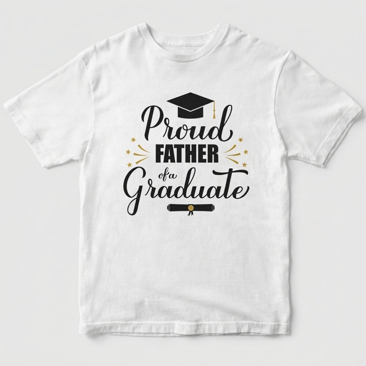Personalisiertes Baumwoll-T-Shirt mit Aufdruck – Proud