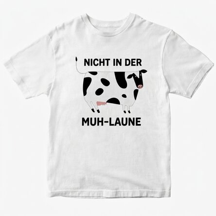 Personalisiertes Baumwoll-T-Shirt – Not in the MOOd