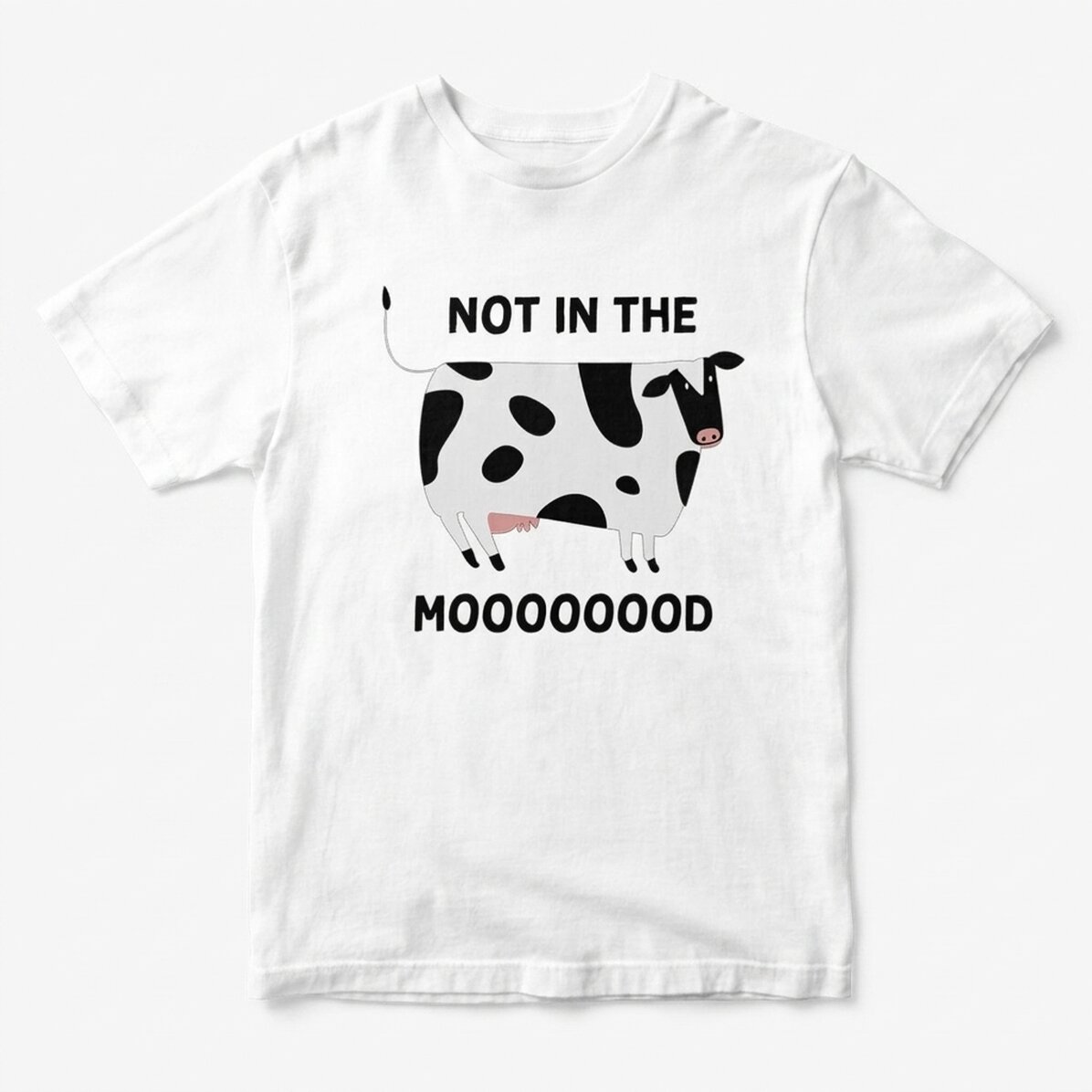 Personalisiertes Baumwoll-T-Shirt – Not in the MOOd