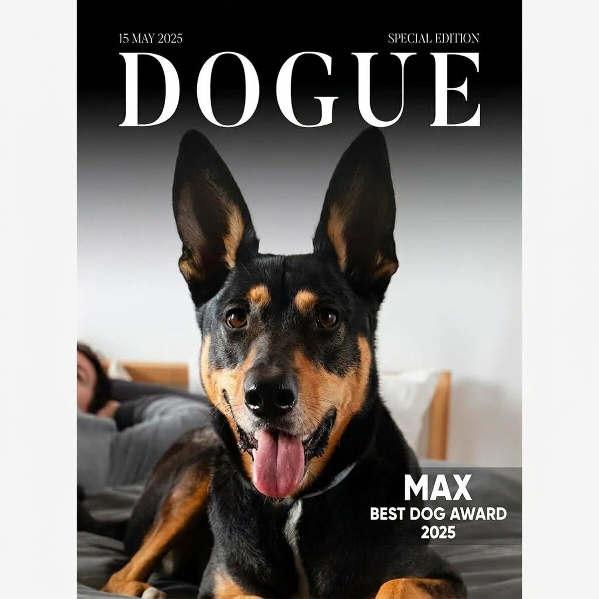 Individuell gestaltetes Poster mit Foto und Text – Dogue