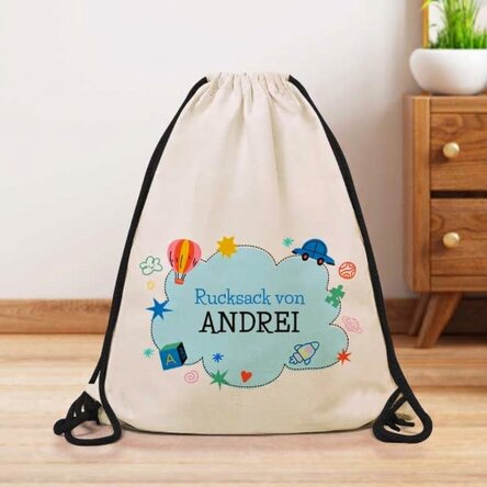 Personalisierter Rucksack mit Aufdruck – Wolke