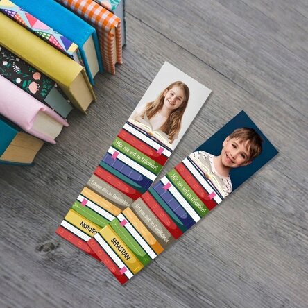 Personalisiertes Lesezeichen mit Foto und Text – Buchliebhaber