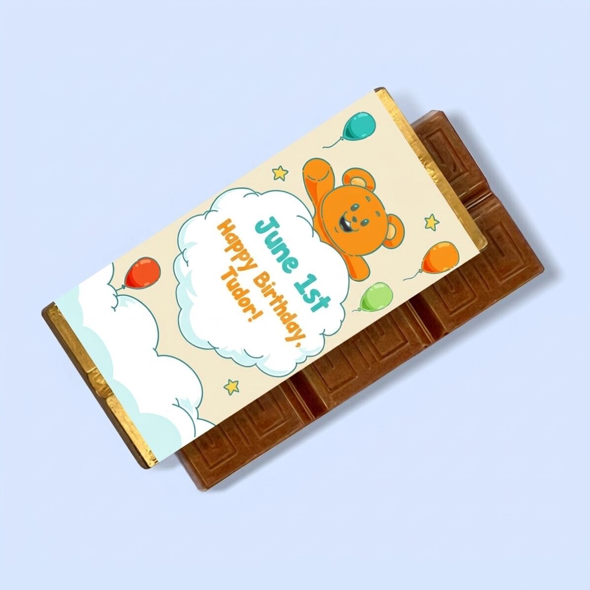 Personalisierte Mini-Schokoladentafel für Kinder mit Botschaft – Kindertag