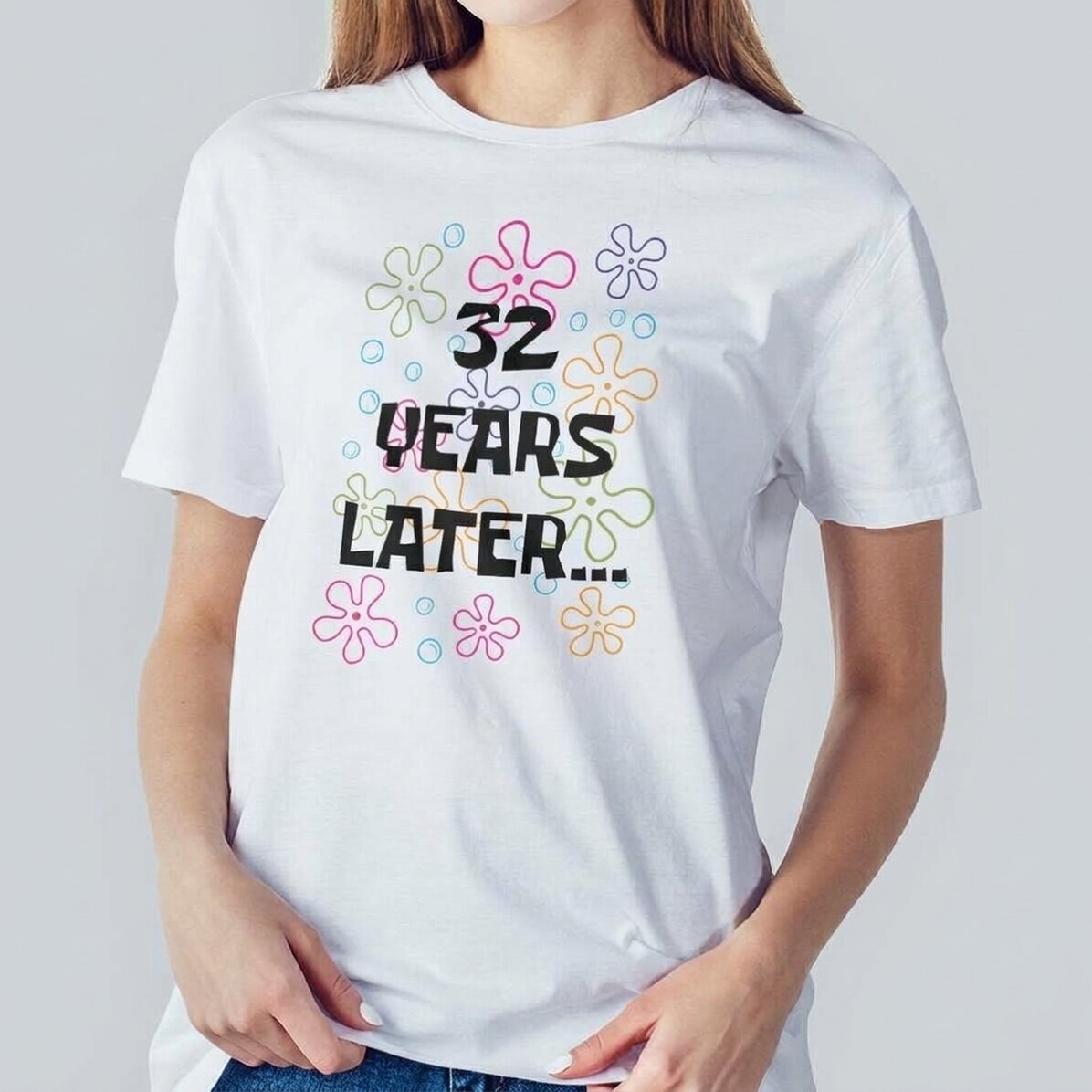 Personalisiertes Baumwoll-T-Shirt mit Aufdruck – Bikini Bottom Birthday