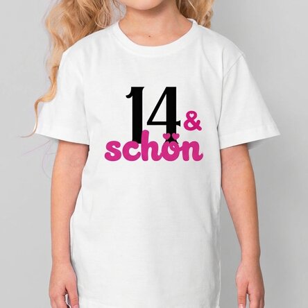 Personalisiertes Baumwoll-T-Shirt für Kinder mit Aufdruck – Beautiful