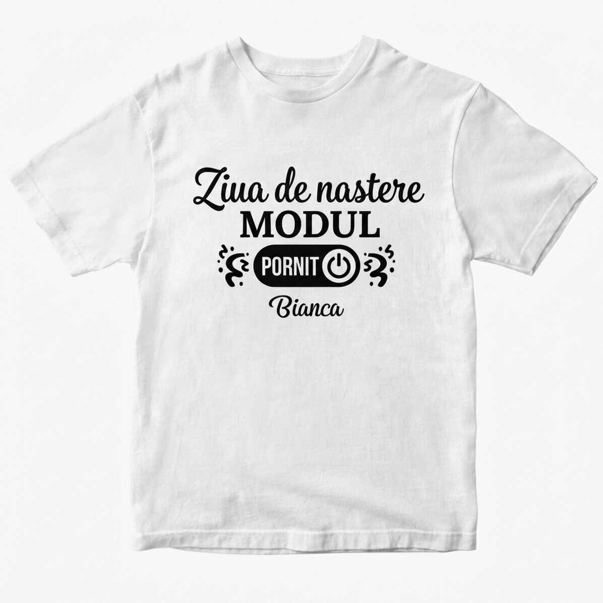 Personalisiertes Baumwoll-T-Shirt mit Aufdruck – Birthday Mode ON