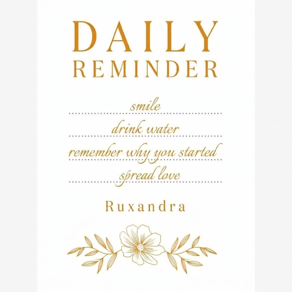 Individuell gestaltetes Poster mit Text – Daily Reminder