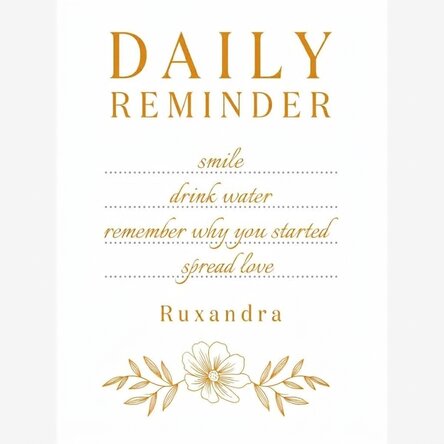 Individuell gestaltetes Poster mit Text – Daily Reminder