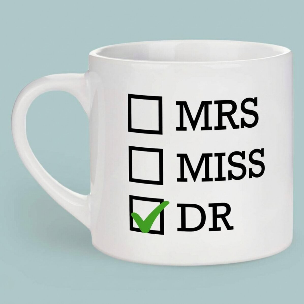 Personalisierte Espressotasse mit Aufdruck – „Doctor“