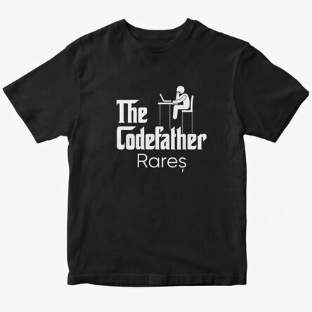 Personalisiertes Baumwoll-T-Shirt mit Aufdruck – The Codefather