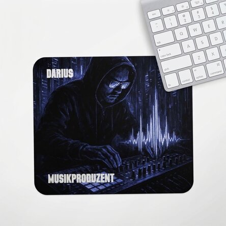 Individuell gestaltetes Mauspad mit Text – Music Producer