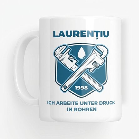 Personalisierte Tasse mit Aufdruck für Installateure – Verstellbare Schraubenschlüssel