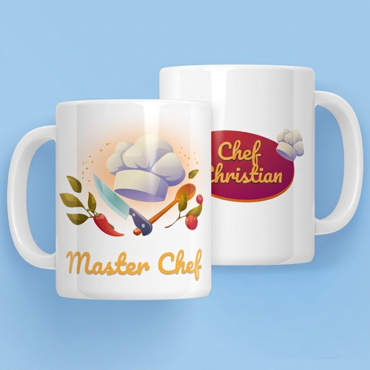 Personalisierter Becher mit Text für Köche – Cooking Master