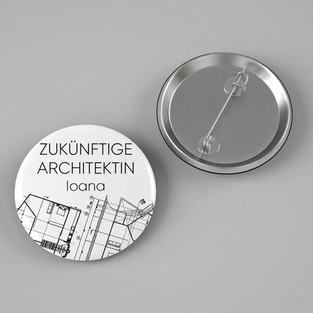 Personalisiertes Button mit Botschaft – Architekt
