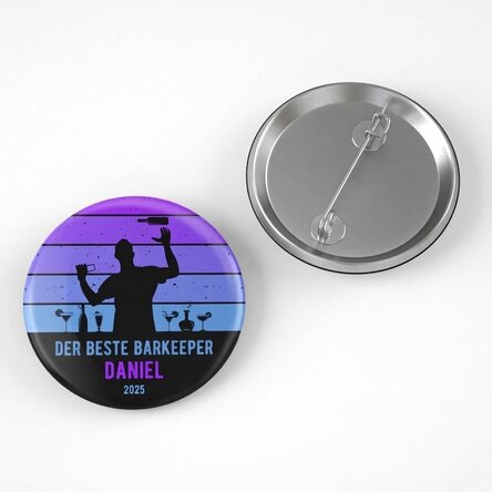 Personalisiertes Button mit Botschaft – Best Bartender