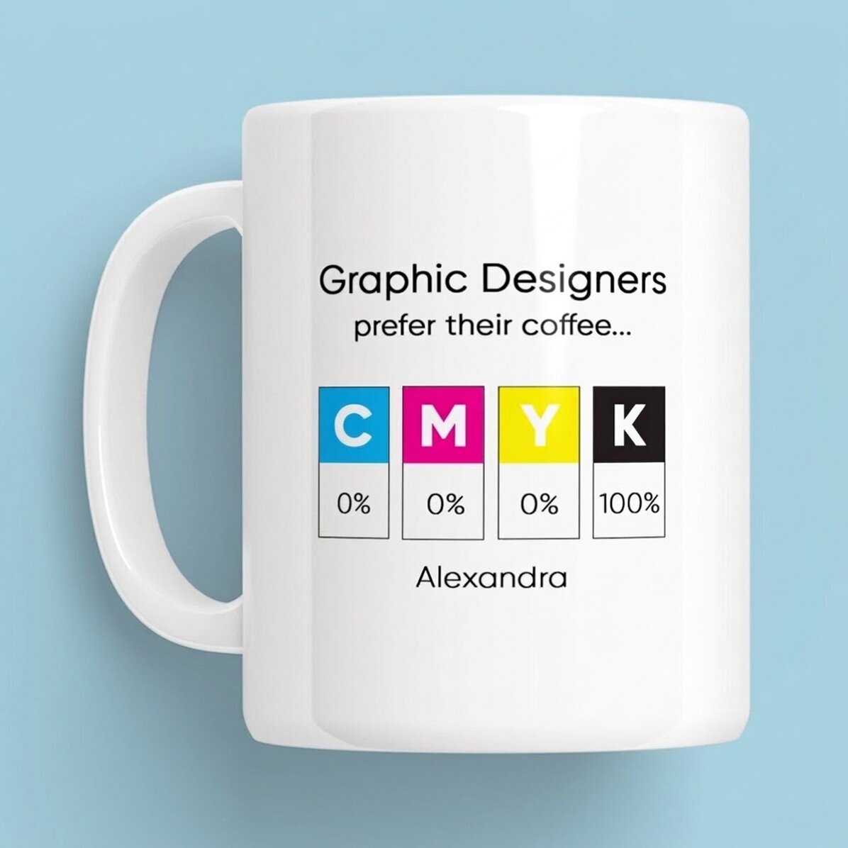 Personalised mug with message - Graphic Designer
