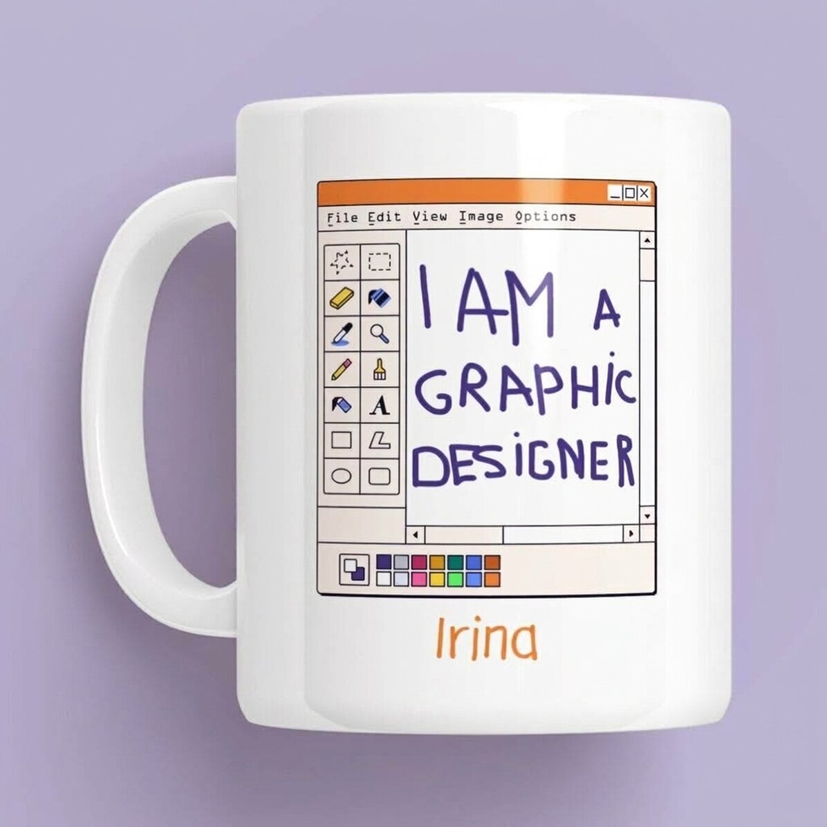 Personalisierte Tasse mit Namen – Grafikdesigner