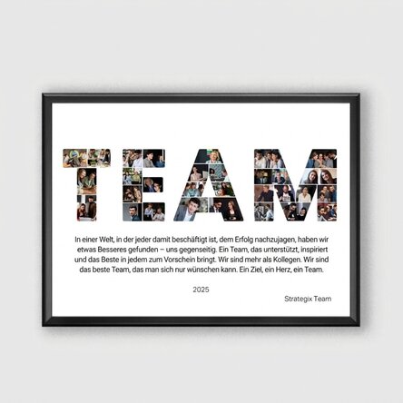 Individuell gestaltetes Bild mit 29 Fotos und Text – Best Team