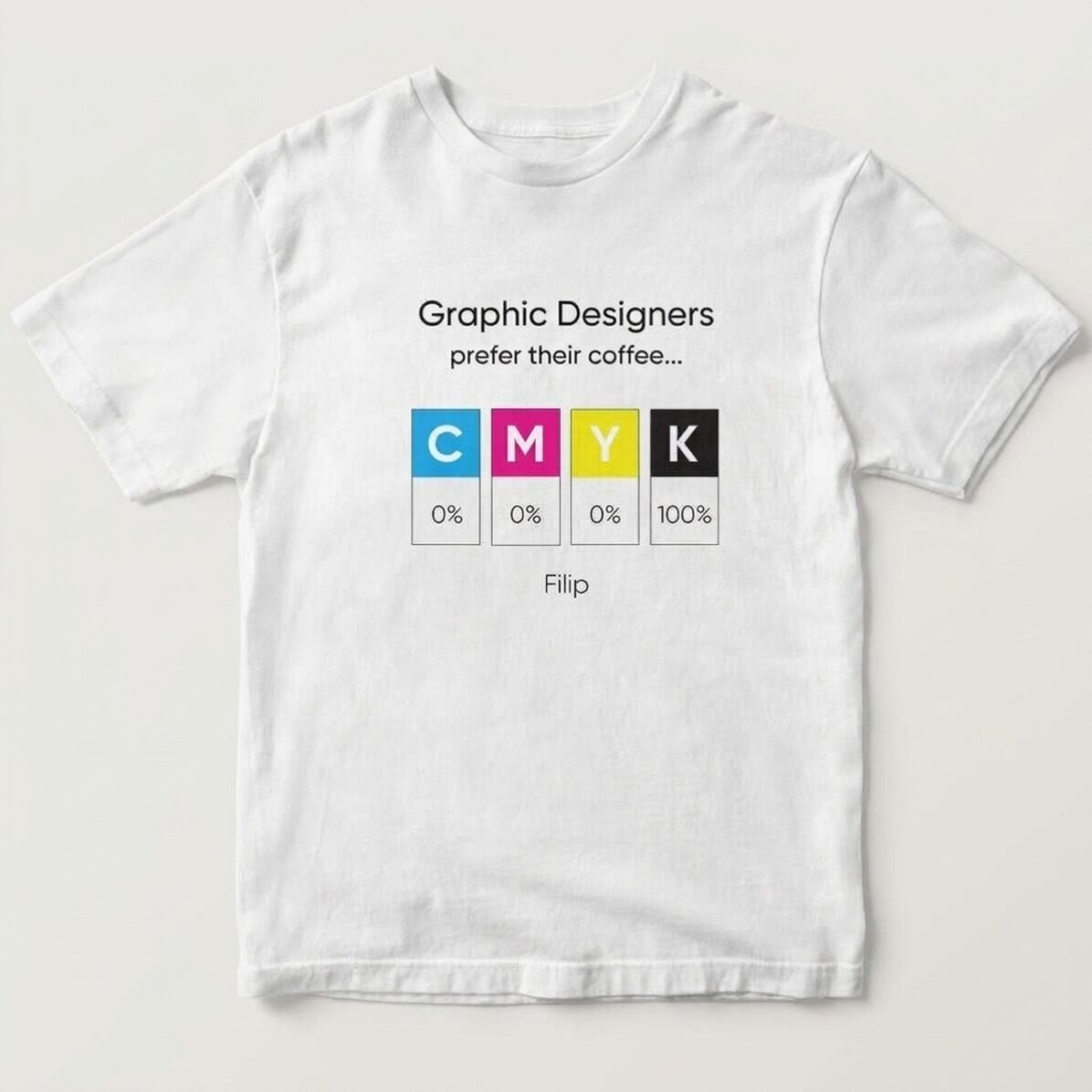 Personalisiertes Baumwoll-T-Shirt mit Aufdruck für Grafikdesigner