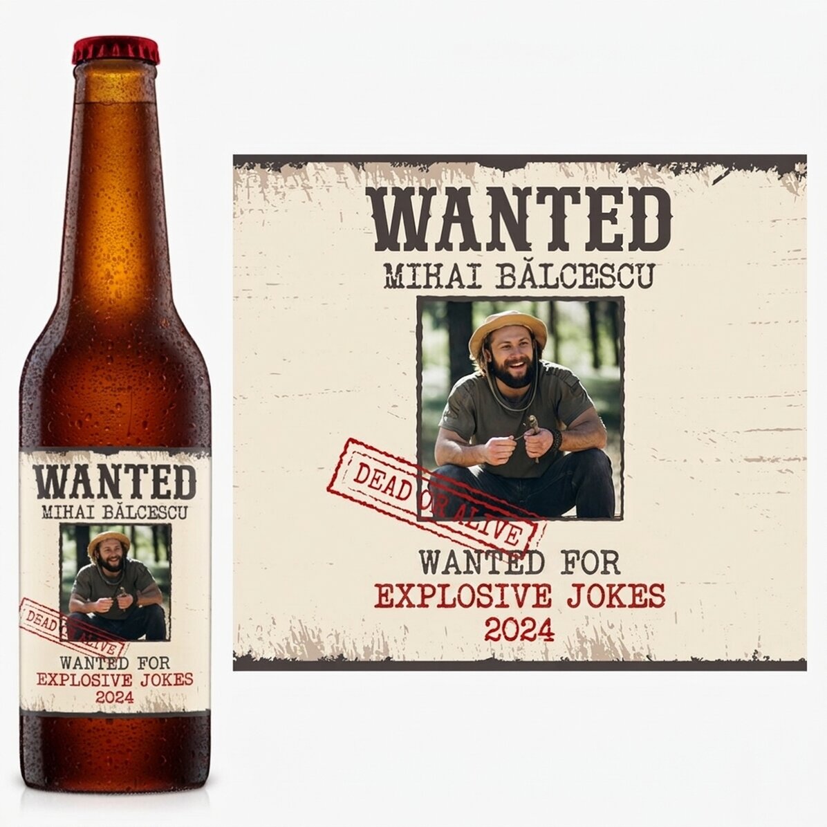 Individuell gestaltetes Bier mit Botschaft – Wanted