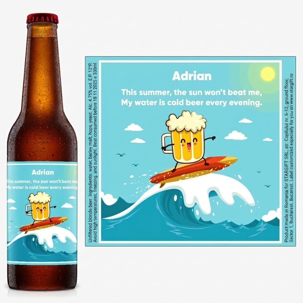 Bier mit persönlicher Botschaft – Spezielles Sommerbier