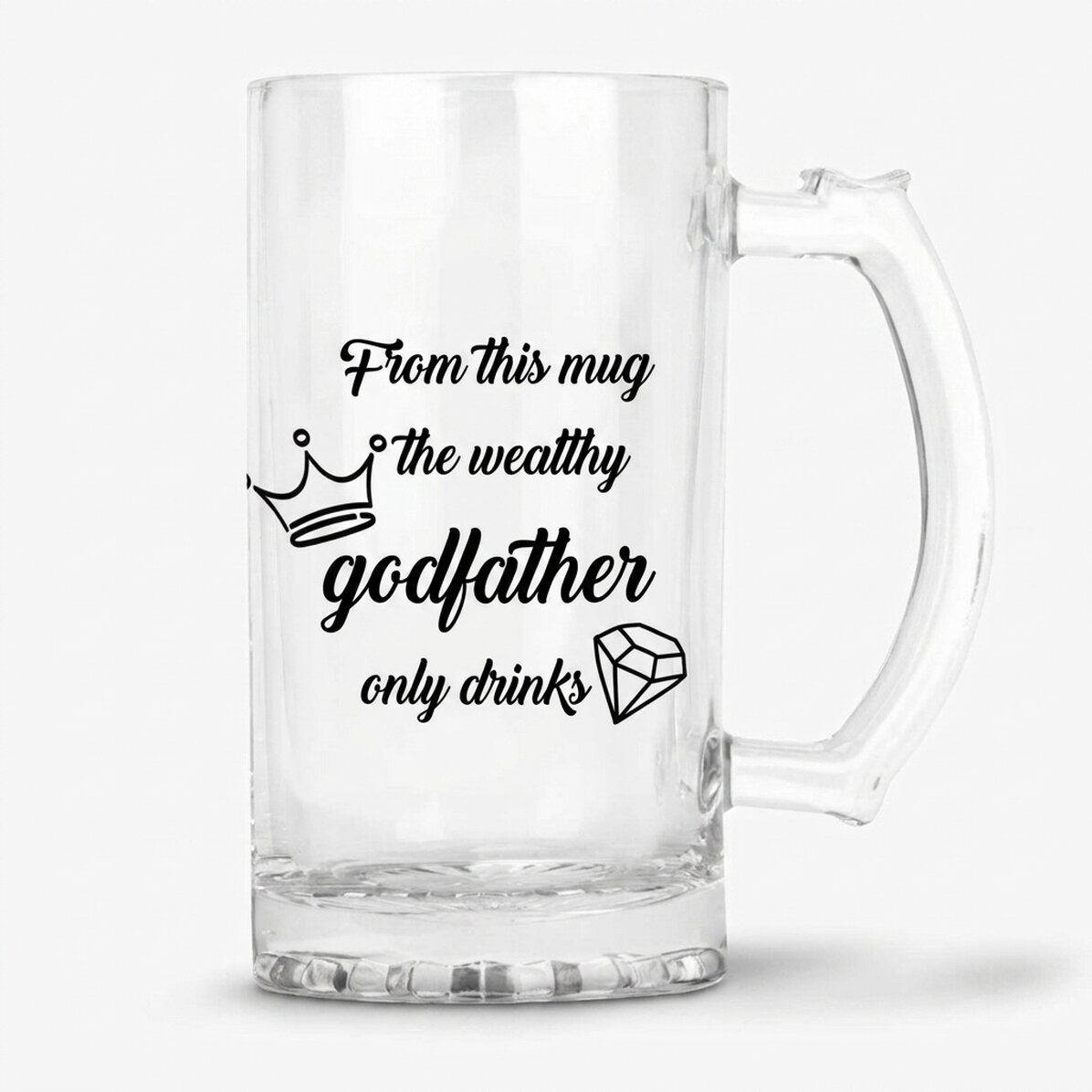 Personalisierter Bierkrug mit einer Botschaft für Papa