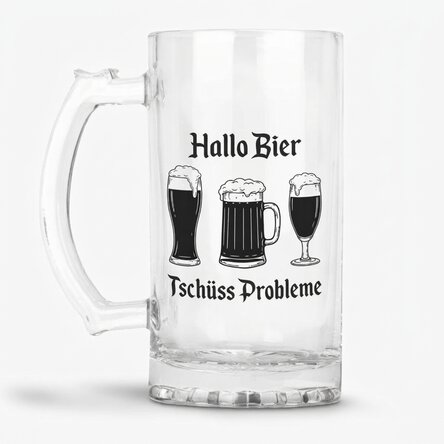 Personalisierter Bierkrug mit Botschaft – Hello Beer