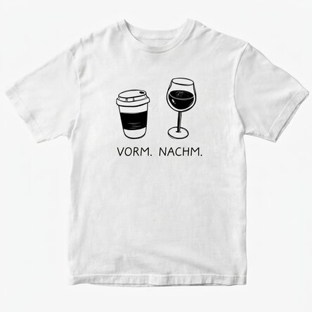 Personalisiertes Baumwoll-T-Shirt – AM/PM