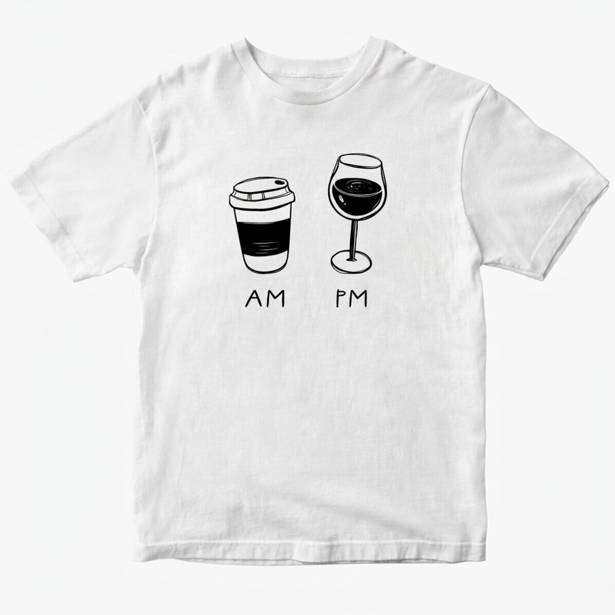 Personalisiertes Baumwoll-T-Shirt – AM/PM