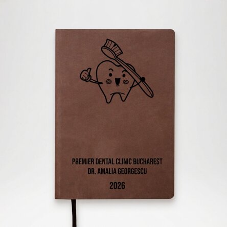 Personalised leather diary with text - Dentist