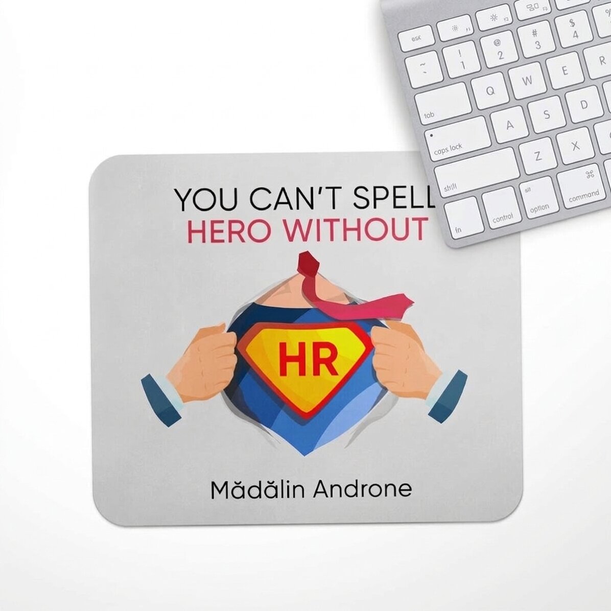 Personalised mouse pad with message - HR