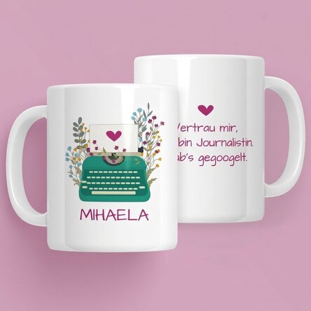 Personalisierte Tasse mit Text – Journalisten