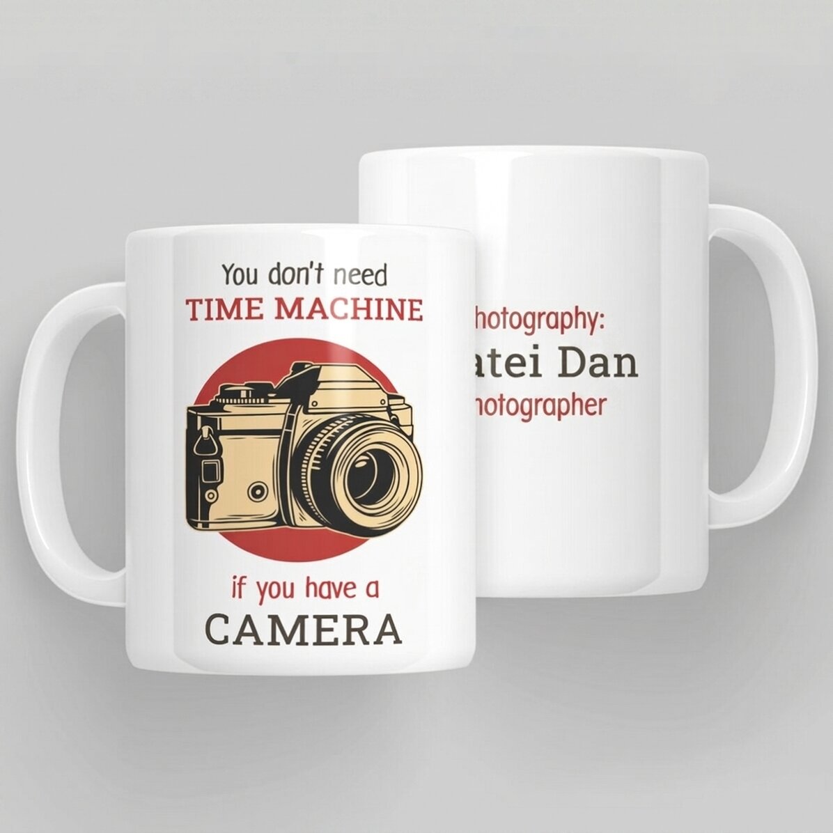 Personalisierte Tasse mit Text – Fotograf