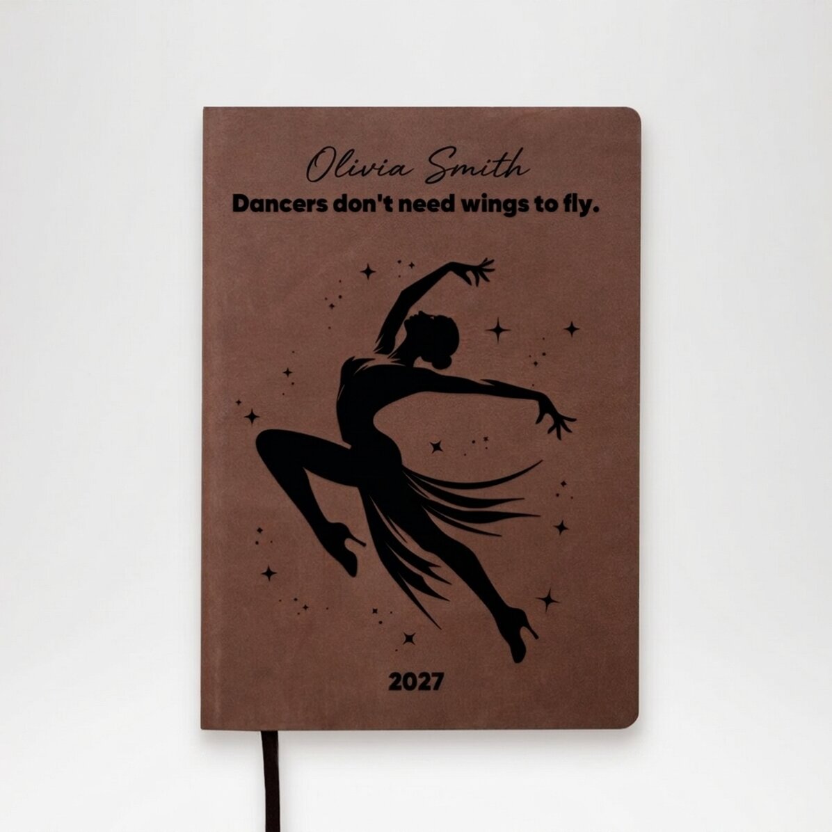 Personalisierter Leder-Terminkalender mit Text – Dancer