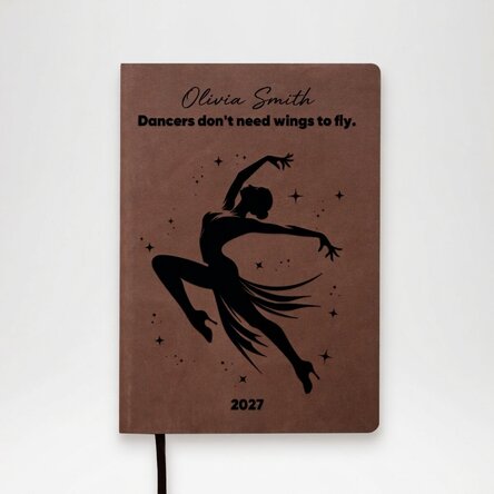 Personalisierter Leder-Terminkalender mit Text – Dancer