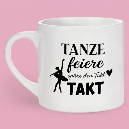 Personalisierte Espressotasse mit Aufdruck – Tänzerin