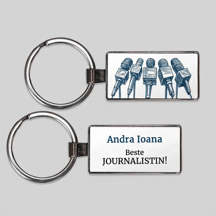 Personalisierter Schlüsselanhänger mit Botschaft – Journalist